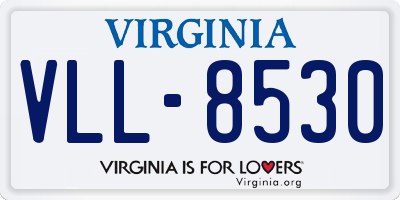 VA license plate VLL8530