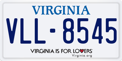 VA license plate VLL8545