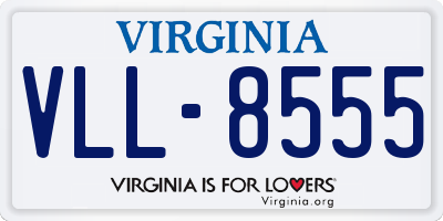 VA license plate VLL8555