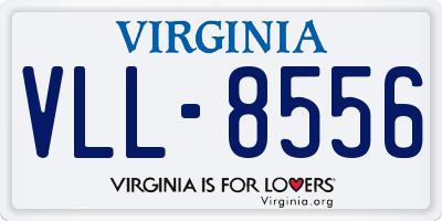 VA license plate VLL8556