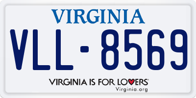 VA license plate VLL8569