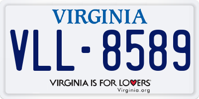 VA license plate VLL8589