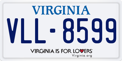 VA license plate VLL8599