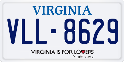 VA license plate VLL8629