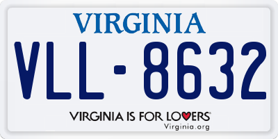 VA license plate VLL8632