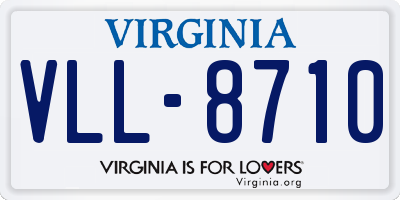 VA license plate VLL8710