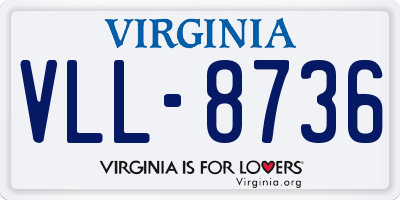 VA license plate VLL8736