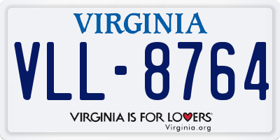 VA license plate VLL8764