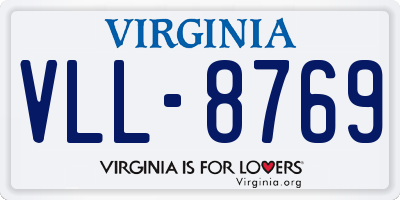 VA license plate VLL8769