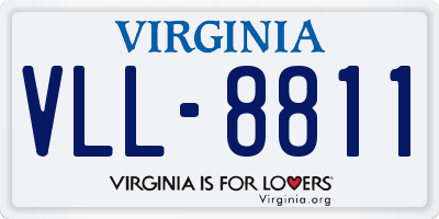 VA license plate VLL8811