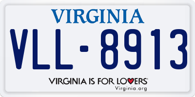 VA license plate VLL8913