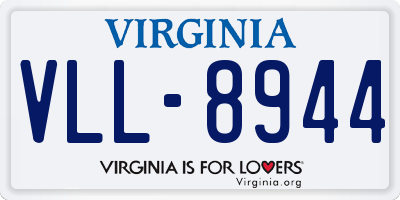 VA license plate VLL8944