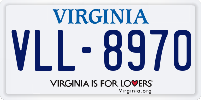 VA license plate VLL8970