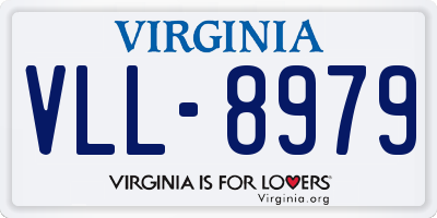 VA license plate VLL8979