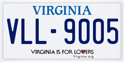 VA license plate VLL9005