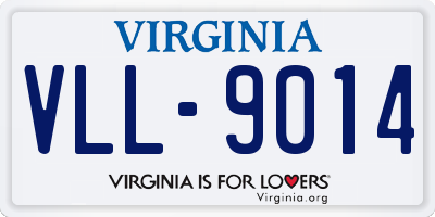 VA license plate VLL9014