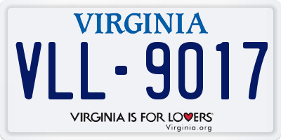 VA license plate VLL9017