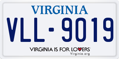 VA license plate VLL9019