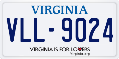 VA license plate VLL9024