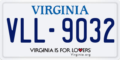 VA license plate VLL9032