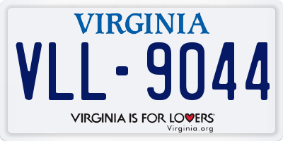 VA license plate VLL9044