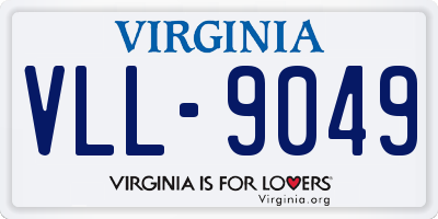 VA license plate VLL9049