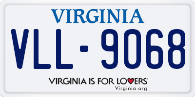 VA license plate VLL9068