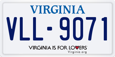 VA license plate VLL9071