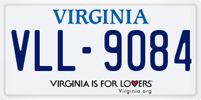 VA license plate VLL9084