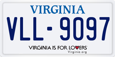 VA license plate VLL9097