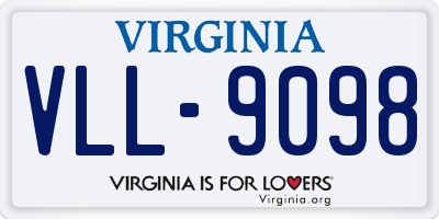 VA license plate VLL9098