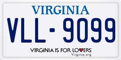 VA license plate VLL9099