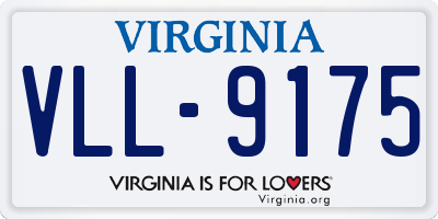 VA license plate VLL9175