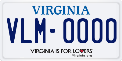 VA license plate VLM0000