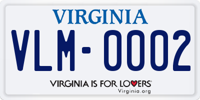 VA license plate VLM0002