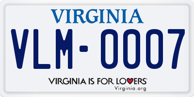 VA license plate VLM0007