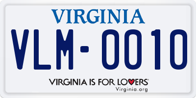 VA license plate VLM0010