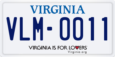 VA license plate VLM0011