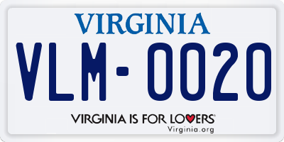 VA license plate VLM0020