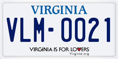 VA license plate VLM0021