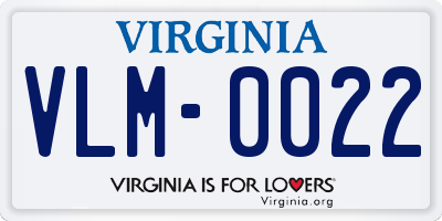 VA license plate VLM0022