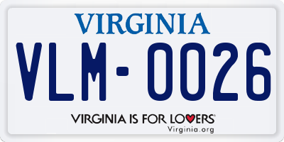 VA license plate VLM0026