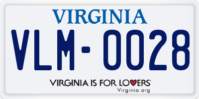 VA license plate VLM0028