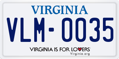 VA license plate VLM0035