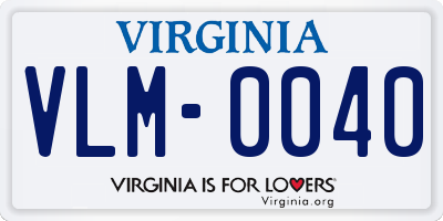 VA license plate VLM0040