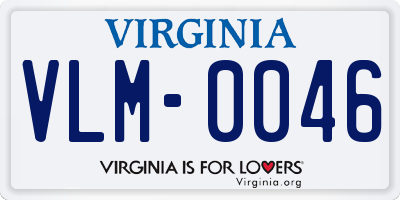 VA license plate VLM0046