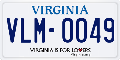 VA license plate VLM0049