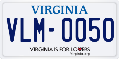 VA license plate VLM0050