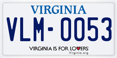 VA license plate VLM0053