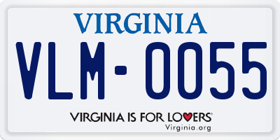 VA license plate VLM0055